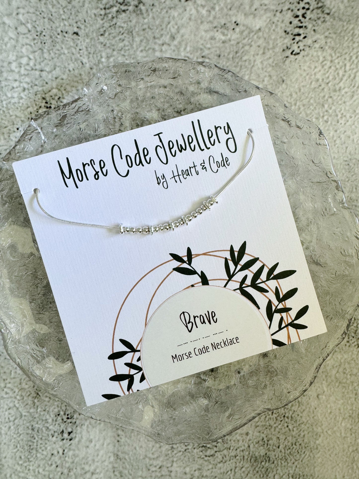 Brave - Silver Secret Message Necklace