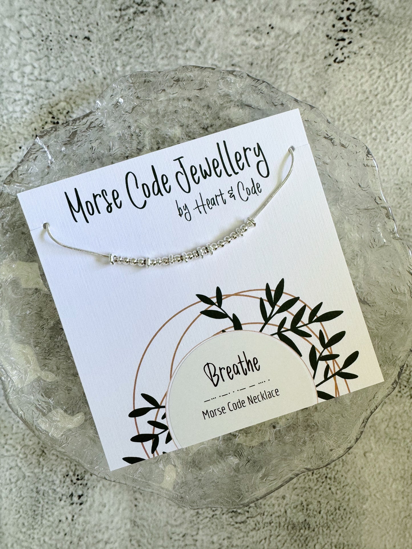 Breathe - Silver Secret Message Necklace