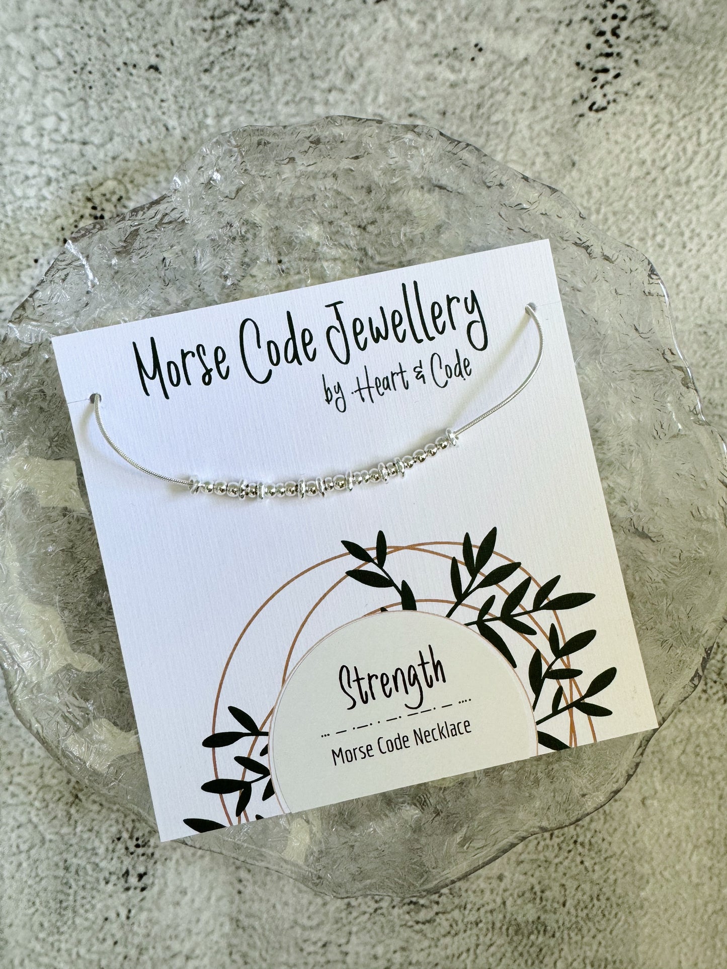 Strength - Silver Secret Message Necklace