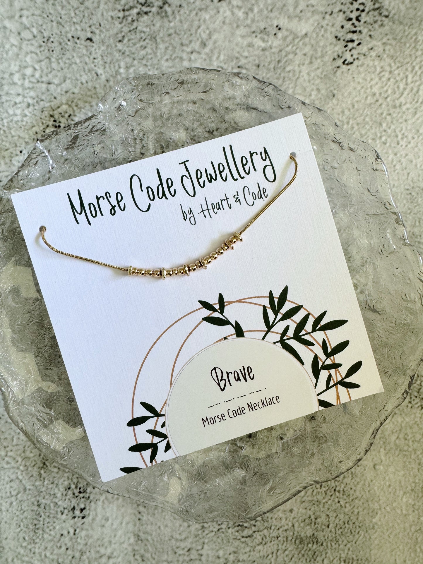Brave - Gold Secret Message Necklace