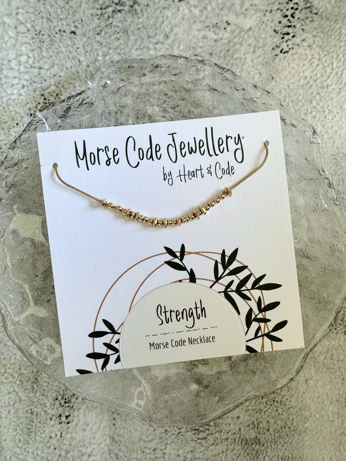 Strength - Gold Secret Message Necklace