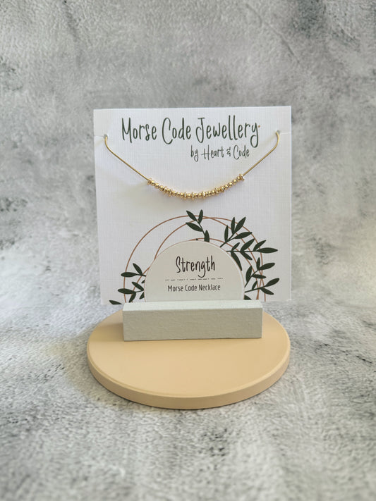 Strength - Gold Secret Message Necklace