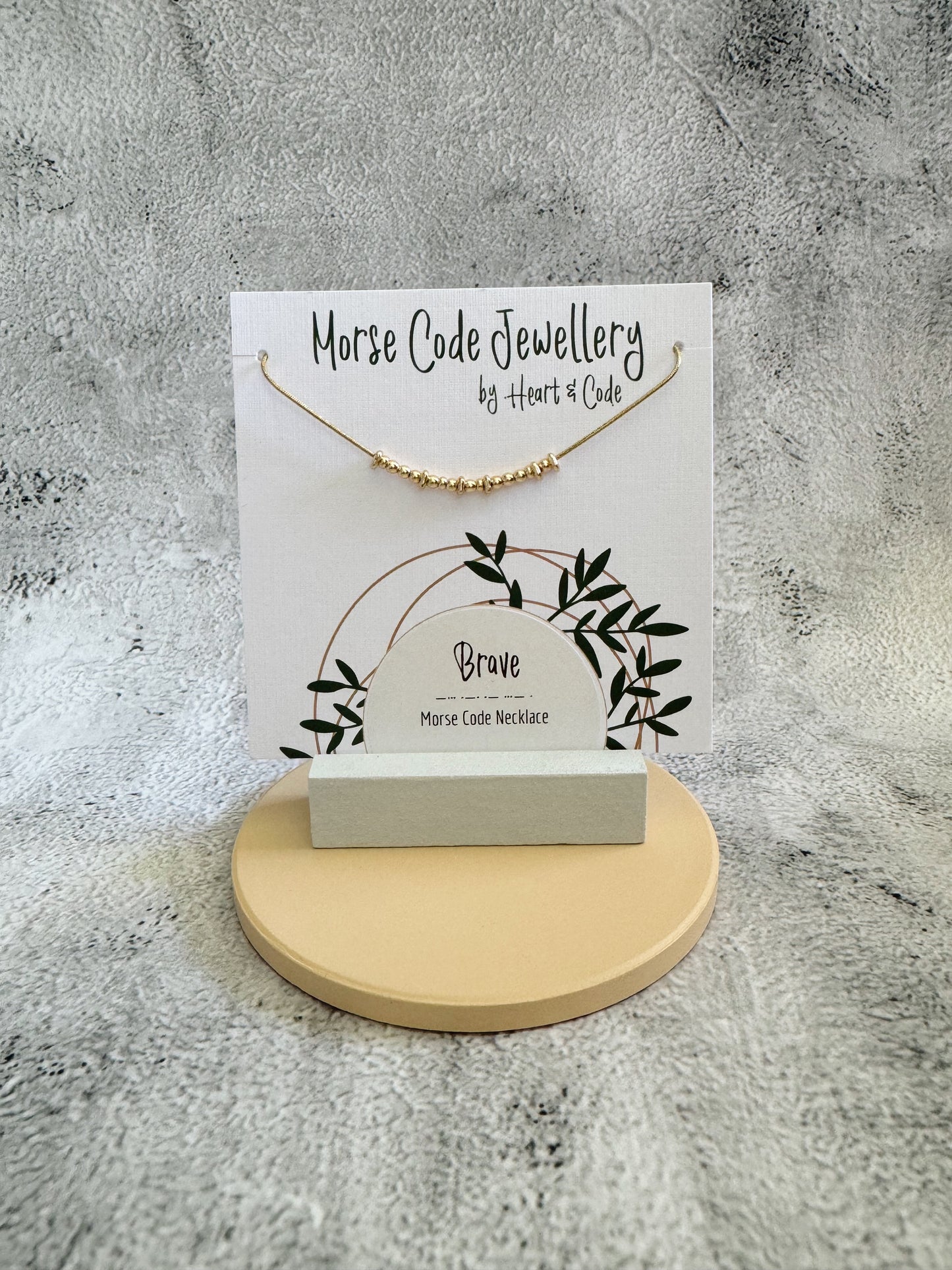 Brave - Gold Secret Message Necklace