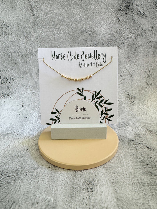 Brave - Gold Secret Message Necklace