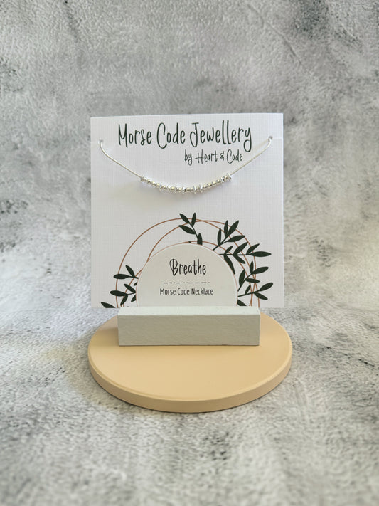 Breathe - Silver Secret Message Necklace