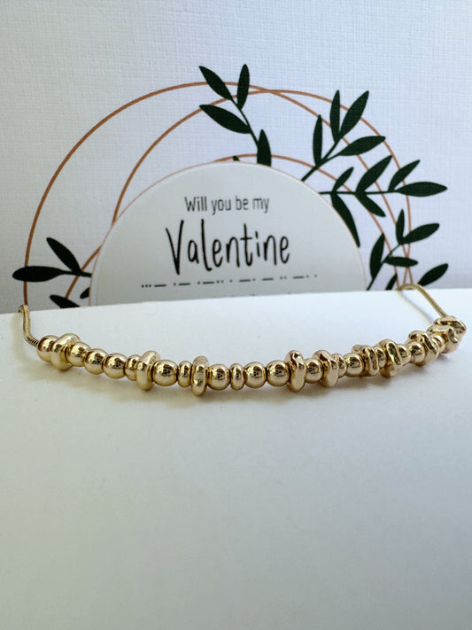 Valentine - Gold Secret Message Bracelet