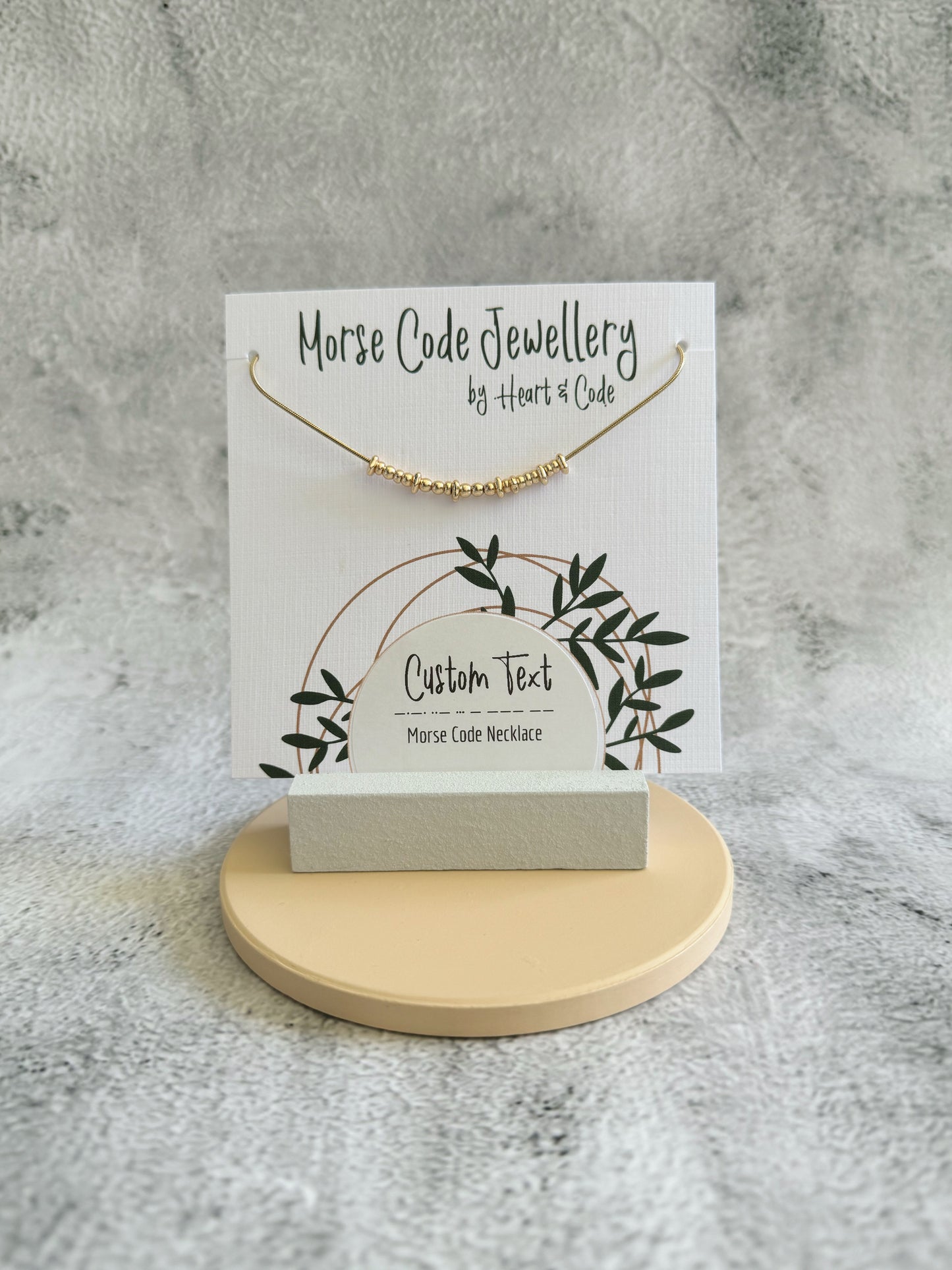 Custom Text - Gold Personalised Secret Message Necklace