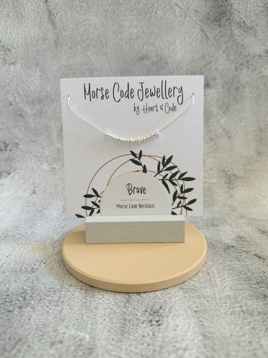 Brave - Silver Secret Message Necklace
