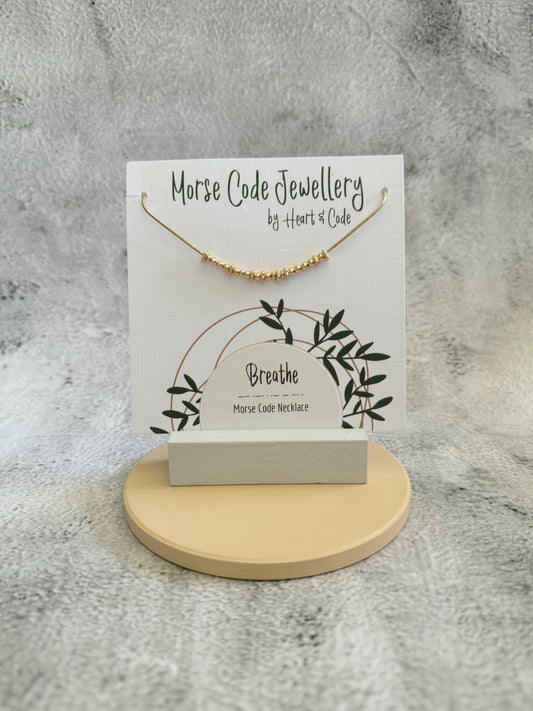 Breathe - Gold Secret Message Necklace