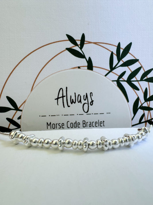 Always - Silver Secret Message Bracelet