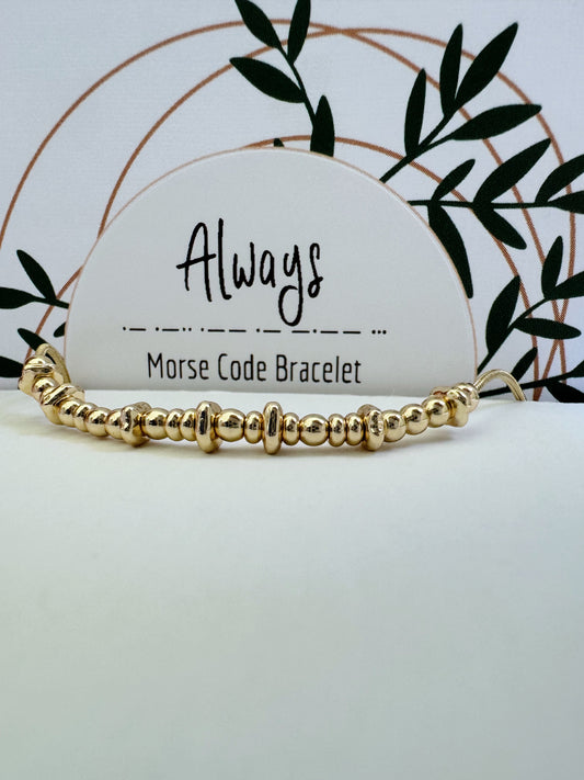 Always - Gold Secret Message Bracelet