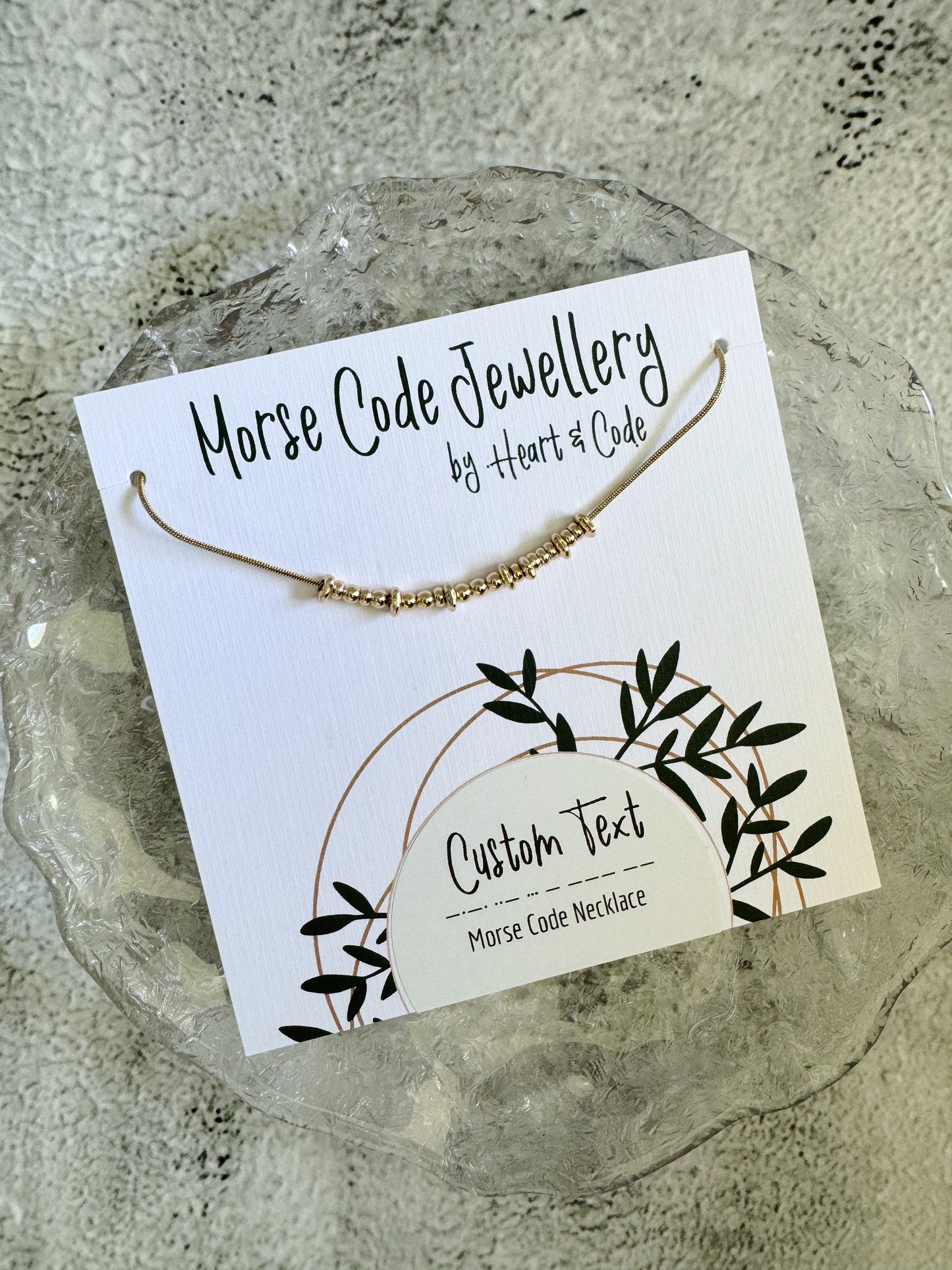 Custom Text - Gold Personalised Secret Message Necklace