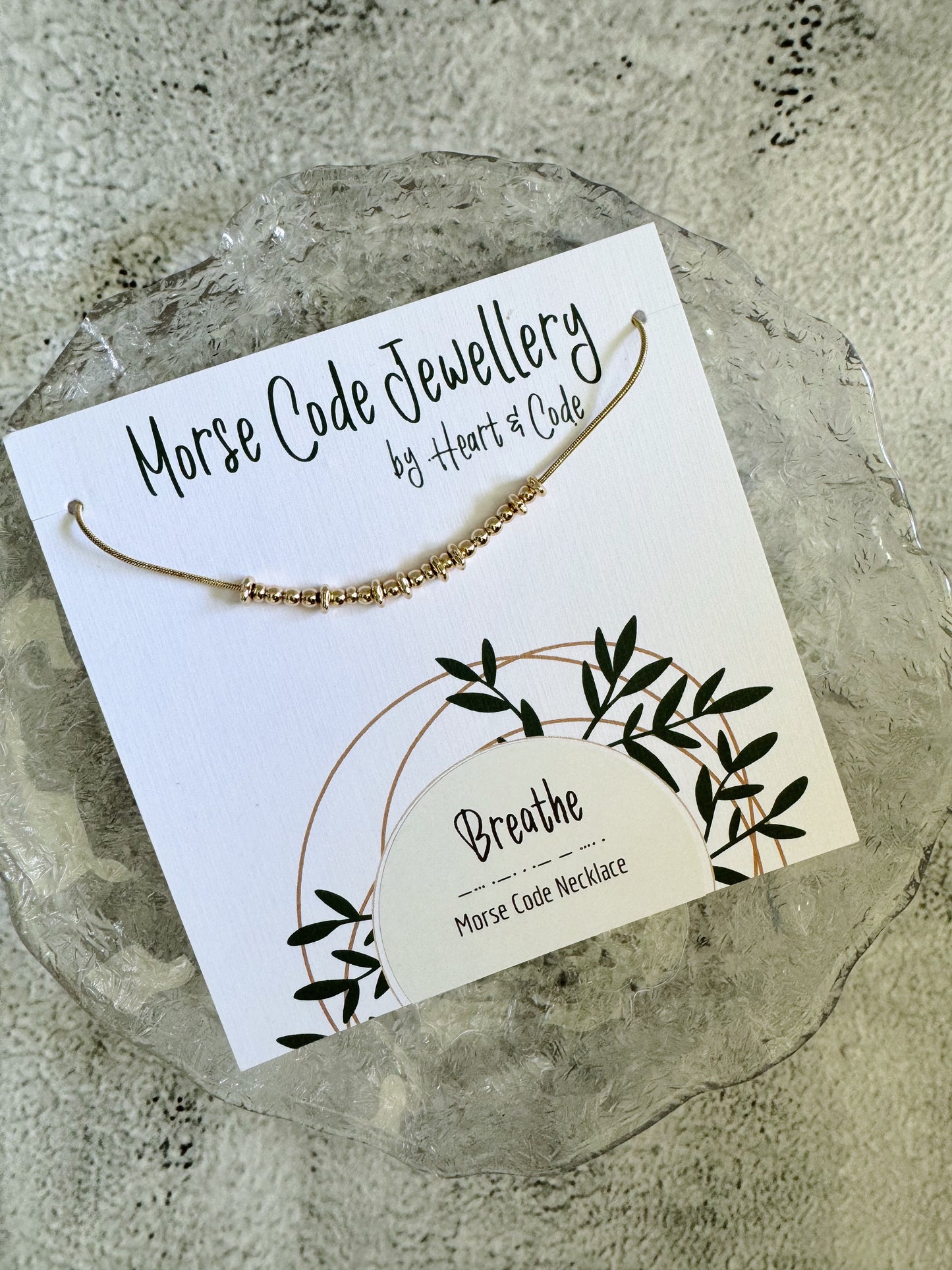 Breathe - Gold Secret Message Necklace