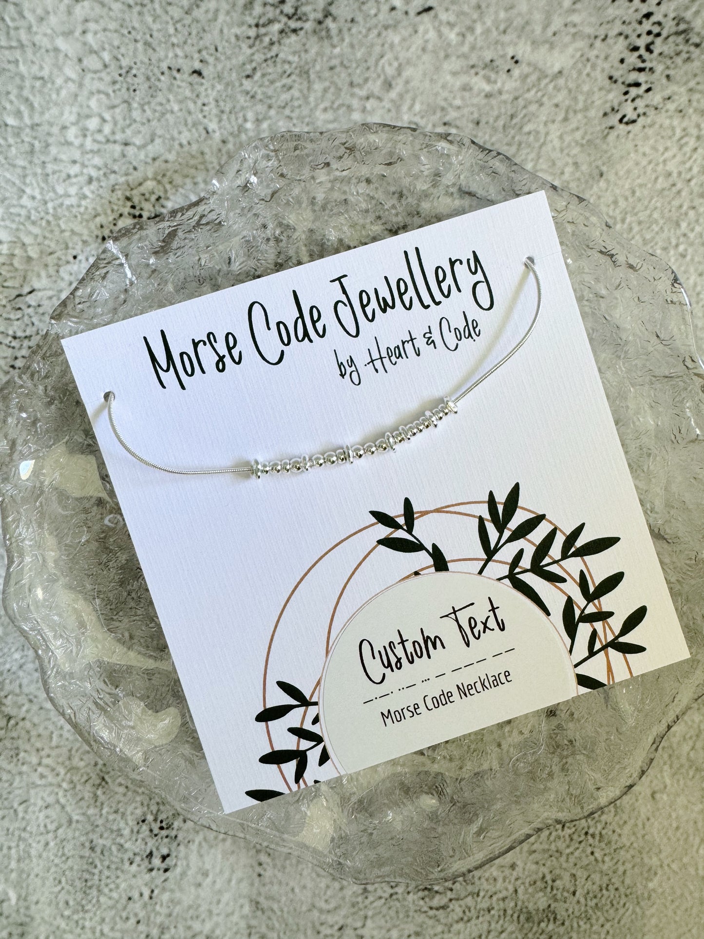 Custom Text - Silver Personalised Secret Message Necklace