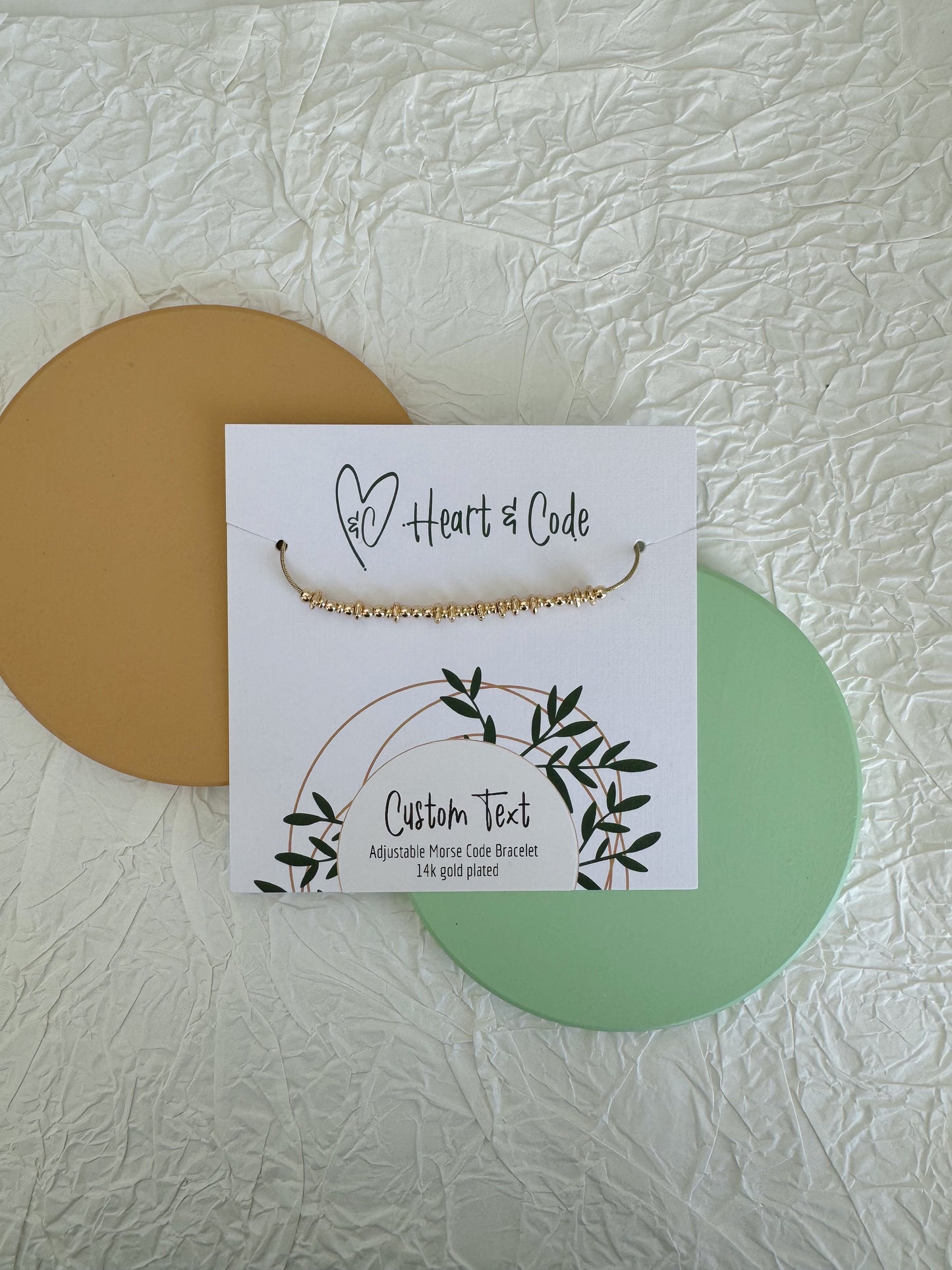 Custom Text - Gold Personalised Secret Message Bracelet