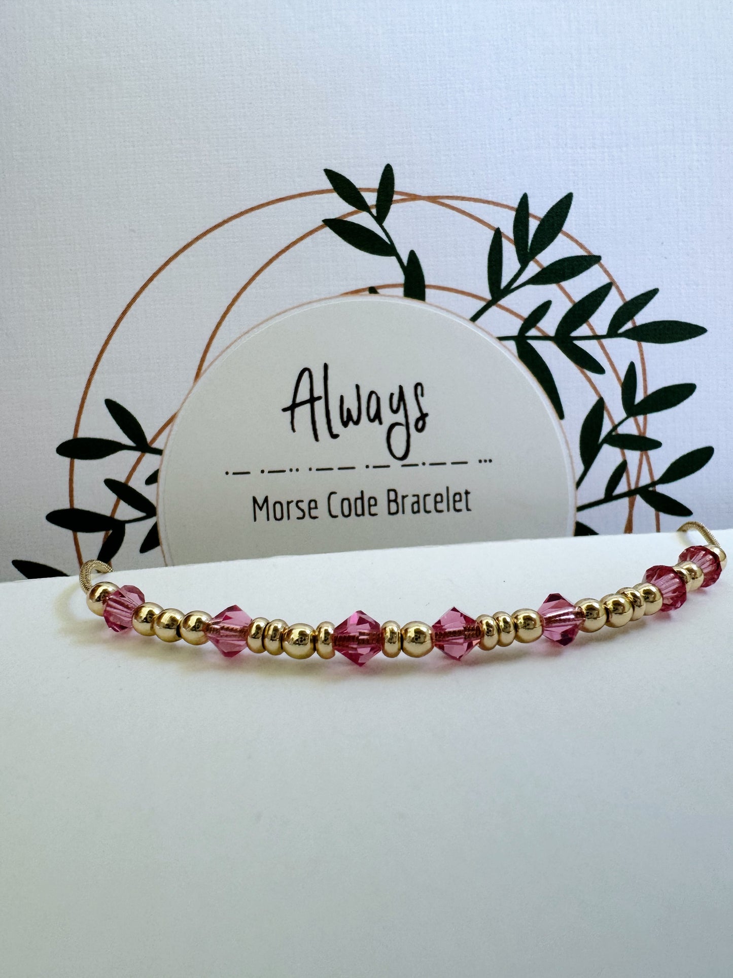 Always - Crystal & Gold Secret Message Bracelet