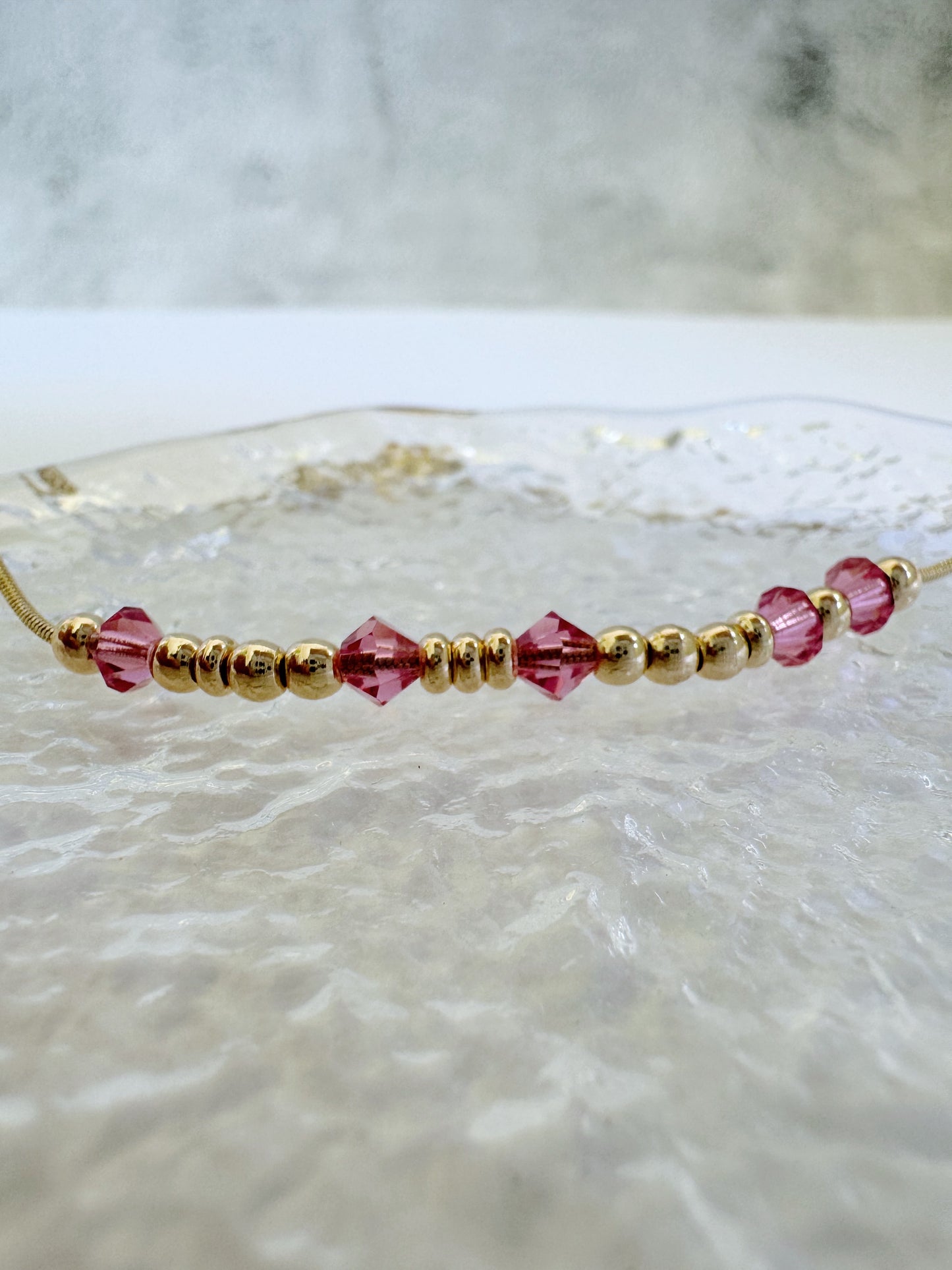 Love - Crystal & Gold Secret Message Bracelet